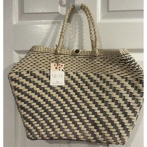 NWT QUTE LARGE Straw Bag